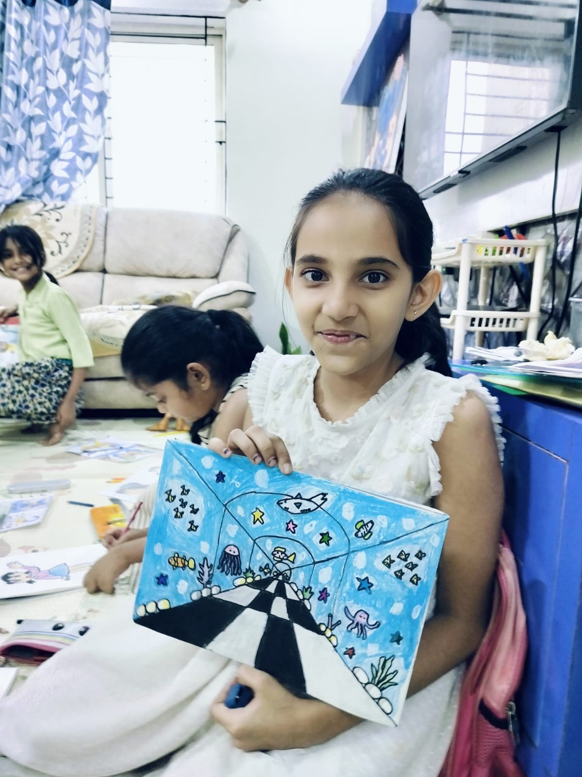 A Family in Colour - Siri Art Classes Whitefield
